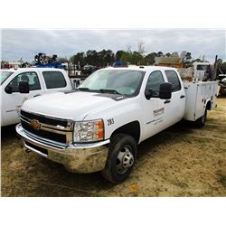 2012 CHEVROLET 3500HD SERVICE TRUCK; VIN/SN:1GB4KZCL2CF170047 -4X4, CREW CAB, DURAMAX DIESEL, A/T, K