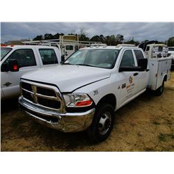 2011 DODGE RAM 3500 HD SERVICE TRUCK; VIN/SN:3D6WZ4CL9BG503113 -4X4, CREW CAB, CUMMINS TURBO DIESEL,