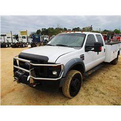 2008 FORD F550 SERVICE TRUCK, VIN/SN:1FDAW57R68EB33716 - 4X4, CREW CAB, KNAPHEIDE SERVICE BODY, PROD