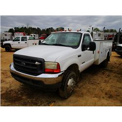 2004 FORD F450 SERVICE TRUCK, VIN/SN:1FDXF46PX4EA90447 - FORD POWERSTROKE DIESEL ENGINE, A/T, READIN