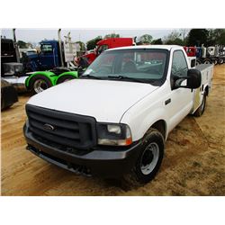 2004 FORD F250 SERVICE TRUCK, VIN/SN:1FDNF20164EC69263 - GAS ENGINE, A/T, SERVICE BODY, ODOMETER REA
