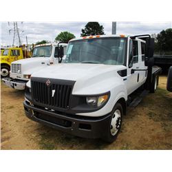 2013 INTERNATIONAL TERRA STAR FLATBED TRUCK, VIN/SN:1HTJSSKKXDH195608 - S/A, CREW CAB, MAXX FORCE DI