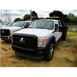 2012 FORD F450 FLATBED, VIN/SN:1FD0W4GT9CEB08898 - CREW CAB, POWER STROKE DIESEL ENGINE, A/T, 10' FL