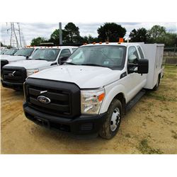 2011 FORD F350 FLATBED TRUCK, VIN/SN:1FD8X3G66BEB40811 - EXTENDED CAB, GAS ENGINE, A/T, 9' FLATBED B