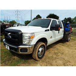 2011 FORD F350 FLATBED TRUCK, VIN/SN:1FT8W3DT6BEC84361 - CREW CAB, FORD POWERSTROKE DIESEL ENGINE, A