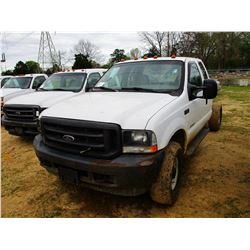 2003 FORD F350 CAB & CHASSIS, VIN/SN:1FDSX35P33EC27844 - 4X4, EXT CAB, POWERSTROKE FORD DIESEL ENGIN
