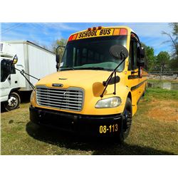 2008 THOMAS SCHOOL BUS, VIN/SN:4UZABRC508CY48367 - S/A, DIESEL ENGINE, A/T, 48 PASSENGER