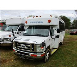 2008 FORD E450 BUS, VIN/SN:1FD4E45568DB51669 - 15 PASSENGER, 6.8 GAS ENGINE, A/T, ODOMETER READING 1