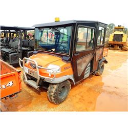 KUBOTA RTV1140 UTV, - 4X4, DIESEL ENGINE, CAB, A/C, METER READING 1,916 HOURS