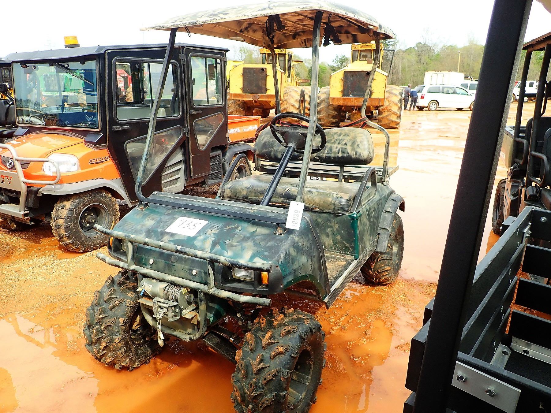 CLUB CAR GOLF CART, VIN/SNAQ0521509615 ELECTRIC, WINCH, CANOPY