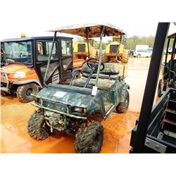 CLUB CAR GOLF CART, VIN/SN:AQ0521-509615 - ELECTRIC, WINCH, CANOPY (CHARGER IN SECURITY OFFICE)