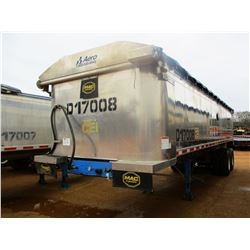 2017 MAC DUMP TRAILER, VIN/SN:5MADA3025HS039502 - T/A, 30' LENGTH, 38" HIGH SIDE, SMOOTH SLIDE ALUM 