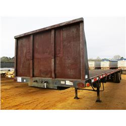 1999 TRANSCRAFT TRAILER, VIN/SN:1TTF48207X1062868 - 48', SPREAD AXLE, FLATBED, T/A, UNDERBED TOOL BO