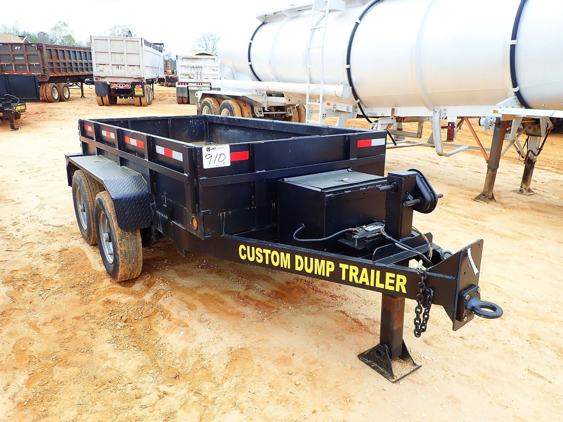 CUSTOM DUMP TRAILER, T/A, 15' LENGTH, PINTLE HITCH, 215/85R16 TIRES