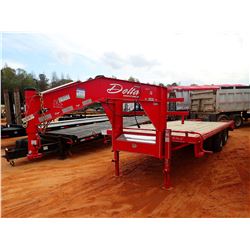 2018 DELTA GOOSENECK TRAILER, VIN/SN:4MWGF2522JN045148 - T/A, 20' LENGTH, DOVE TAIL RAMPS