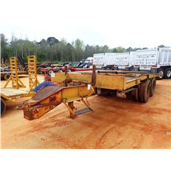 SHOP BUILT TAG TRAILER, - T/A, TILT, PINTLE HITCH, 30', 10.00-20 TIRES (BILL OF SALE ONLY)
