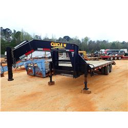 2015 CIRCLE K 82510K GOOSENECK TRAILER, VIN/SN:1C9GF2522F1140597 - 20' LENGTH, 8' WIDTH, DOVE TAIL, 