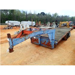 ELLIS FLATBED TRAILER, VIN/SN:000449 - TRI-AXLE, 5TH WHEEL, 25', DOVETAIL, 7.5-16 TIRES