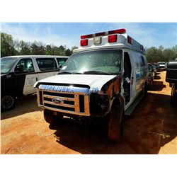 2008 FORD E350 AMBULANCE, VIN/SN:1FDSS34P68DA64927 - V-8 DEISEL, AUTO (DOES NOT RUN) (D-1)