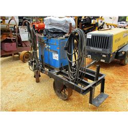 MILLER CP-200 WELDER, W/ MILLERMATIC S-52E WIRE WELDER, MTD ON CART W/ WELDING LEADS