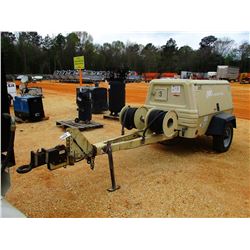 INGERSOLL-RAND P185 AIR COMPRESSOR, VIN/SN:4FVCABFA87U379518 - JOHN DEERE DIESEL, 2 AIR HOSE REEL W/