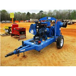 THOMPSON WATER PUMP, - 12', TRAILER MTD, W/ LOMBARDINI DIESEL ENGINE, 5300 GPM, MODEL 5LD930-4, METE