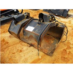 72" BUCKET W/TOP CLAMPS, FITS SKID STEER LOADER (B-5)