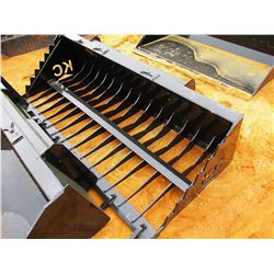 78" SKELETON BUCKET W/ TEETH, FITS SKID STEER LOADER