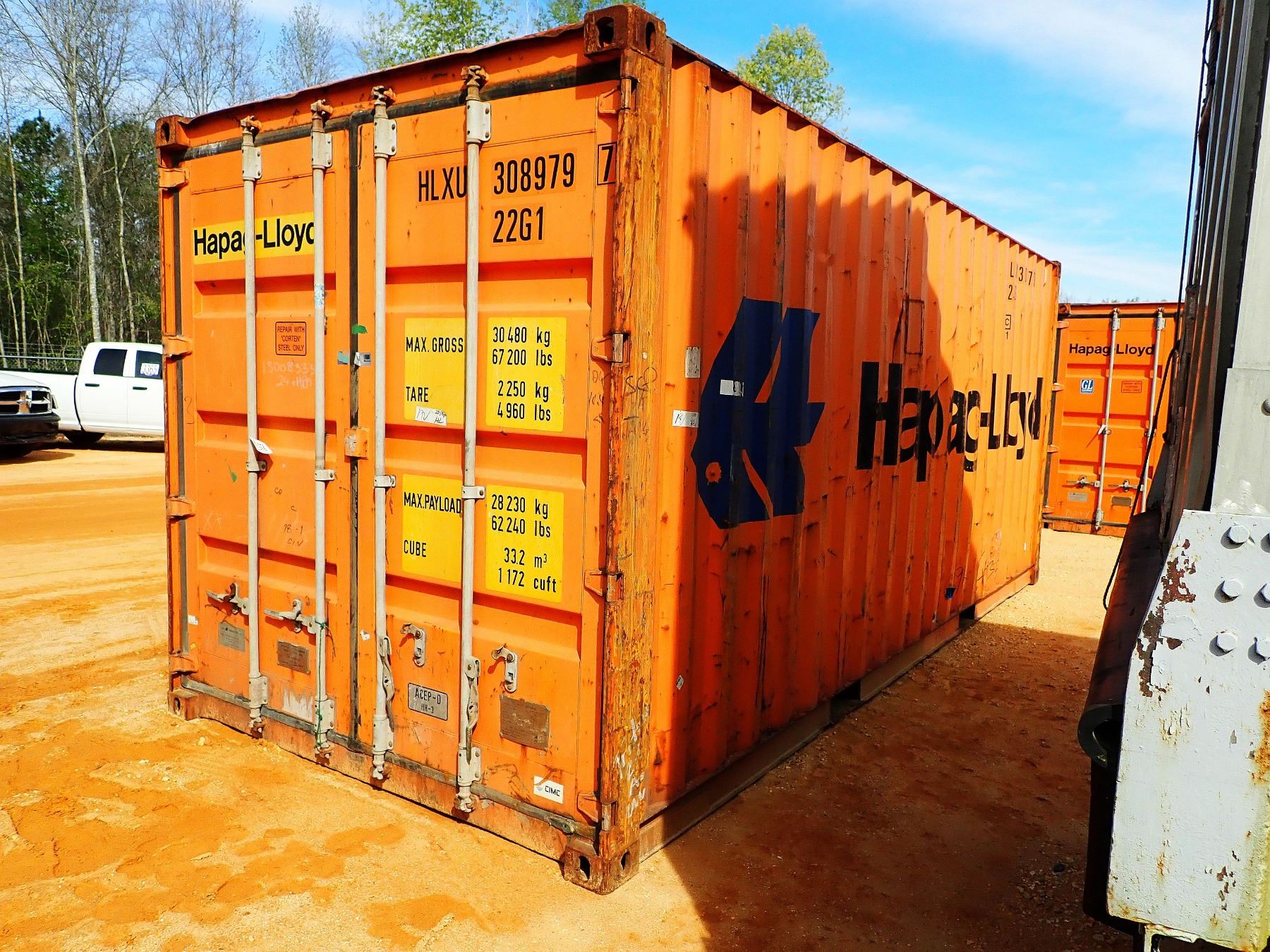 20 STEEL SHIPPING CONTAINER B7 J M Wood Auction 20 STEEL SHIPPING CONTAINER B7 J M Wood Auction