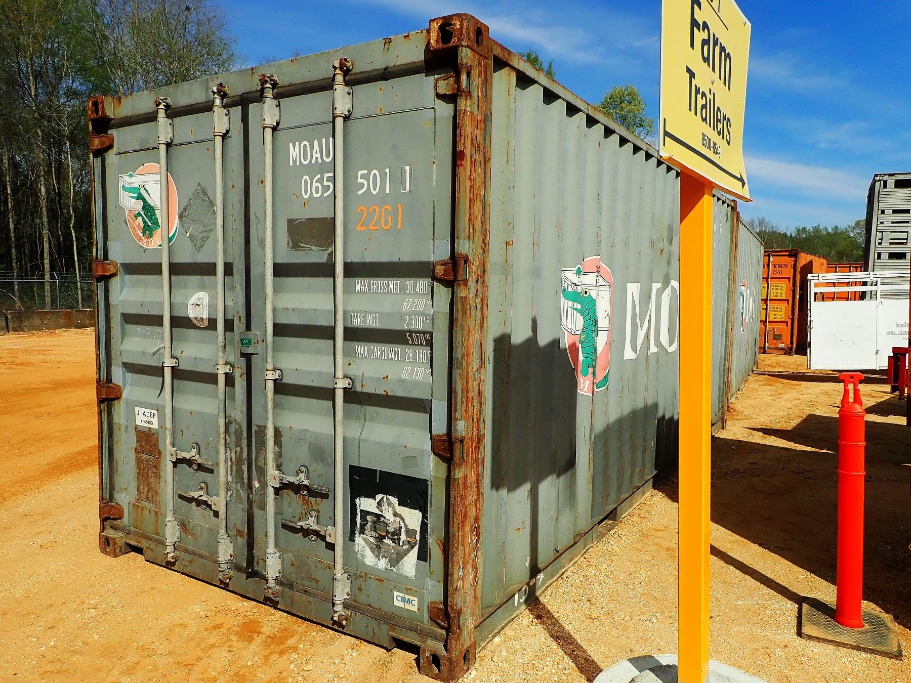 20 STEEL SHIPPING CONTAINER B7 J M Wood Auction 20 STEEL SHIPPING CONTAINER B7 J M Wood Auction