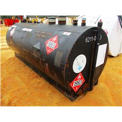 1000 GAL FUEL STORAGE TANK W/PUMP & HOSE