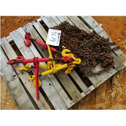 (1) PALLET CHAIN & BINDERS
