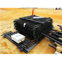 APPROX 175' 5' METAL FENCE W/GATES & POSTS