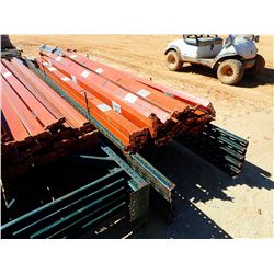 (1) PALLET SHELVING RAIL W/SUPPORT POSTS (B9)