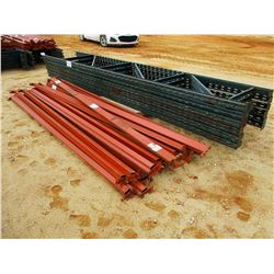 (1) PALLET SHELVING RAILS W/SUPPORT POST (B-9)