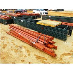 (1) PALLET OF SHELVING RAILS W/SUPPORT POST (B-9)