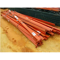 (1) PALLET OF SHELVING RAILS W/SUPPORT POST (B-9)