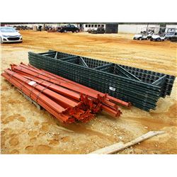 (1) PALLET SHELVING RAILS W/SUPPORT POST (B-9)