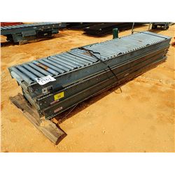 (4) SECTION 28" LIVE ROLLER CONVEYOR W/ 1 DRIVE SECTION (B-9)