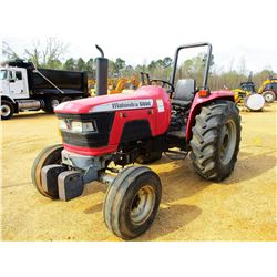 MAHINDRA 6000 FARM TRACTOR, VIN/SN:RP2043 - (1) REMOTE, ROLL BAR, METER READING 690 HOURS