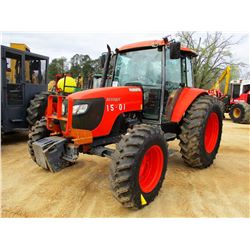 KUBOTA M108S FARM TRACTOR, VIN/SN:70504 - MFWD, 3 REMOTES, CAB, A/C, 18.4-34 TIRES, METER READING 1,