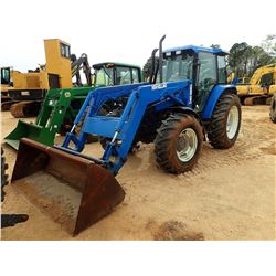 NEW HOLLAND TS110 FARM TRACTOR, VIN/SN:144988BX618 - MFWD, 3 PT, PTO, 4 REMOTES, 7511 FRONT LOADER, 