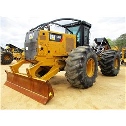 2015 CAT 545D SKIDDER, VIN/SN:KGP00104 - GRAPPLE, DUAL ARCH, WINCH, CAB, A/C, 35.5L-32 TIRES, METER 
