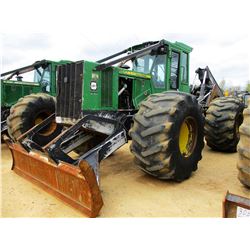 2014 JOHN DEERE 748H SKIDDER; VIN/SN:657678 -GRAPPLE, DUAL ARCH, WINCH, CAB, A/C, 35.5L-32 TIRES, ME