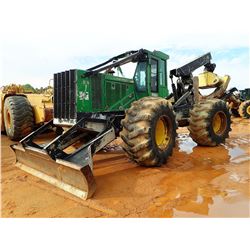 2012 JOHN DEERE 648H SKIDDER, VIN/SN:648546 - GRAPPLE, DUAL ARCH, WINCH, CAB, A/C, 30.5L-32 TIRES, M