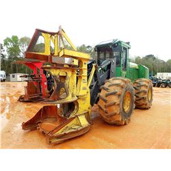 2014 JOHN DEERE 843K FELLER BUNCHER, VIN/SN:658744 - JOHN DEERE FD55 SAW HEAD, A/C, 28L-26 TIRES, ME