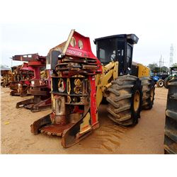 CAT 553 FELLER BUNCHER, VIN/SN:19863 - PRENTICE SH-50 SAW HEAD, CAB, A/C, 28L-26 TIRES, METER READIN