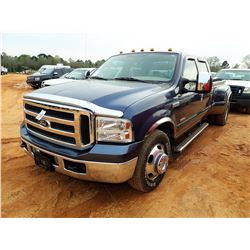 2005 FORD F350 PICK UP, VIN/SN:1FTWW32P05EA43333 - DUALLY, CREW CAB, POWER STROKE DIESEL ENGINE, A/T