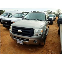2008 FORD EXPEDITION XLT VIN/SN:1FMFU15598LA86679 - GAS ENGINE, A/T, ODOMETER READING 152,012 MILES