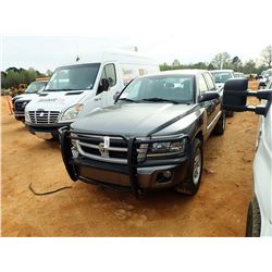 2010 DODGE DAKOTA PICKUP, VIN/SN:1D7CE3GK9AS104716 - CREW CAB, GAS ENGINE, A/T, ODOMETER READING 297